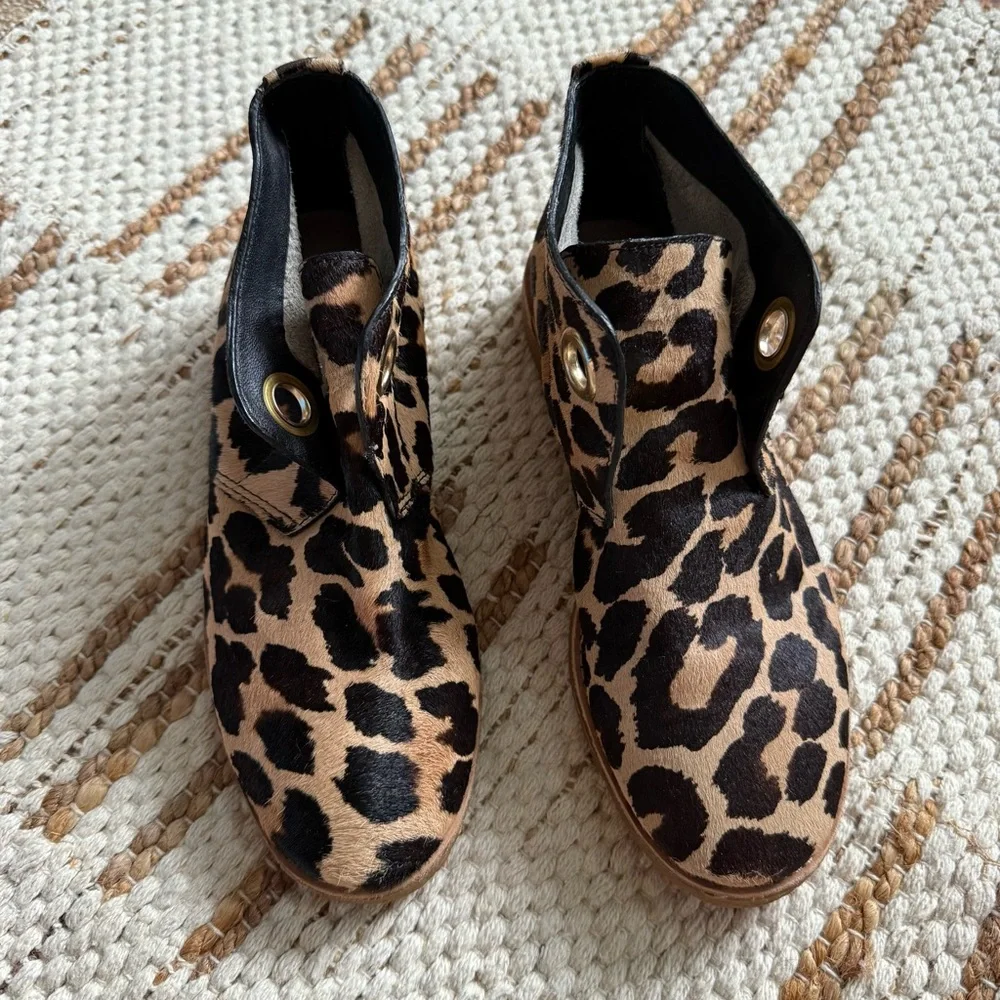 Kate Spade New York Barrow Leopard Print Calf Hair Chukka Ankle Boots